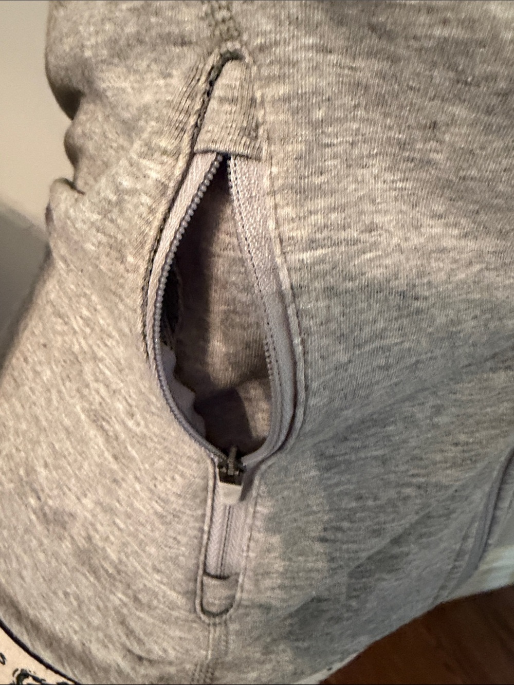 Nike DRI-FIT Heather Gray Full-Zip Jacket with High Collar XS - Picture 3 of 7